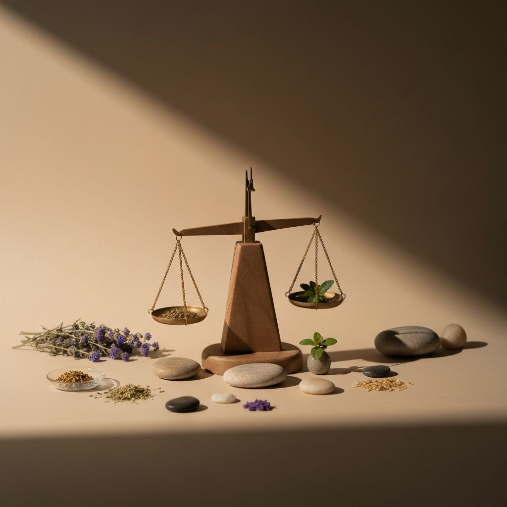 Vyváženie a harmónia v zdraví - minimalistické znázornenie rovnováhy a pohody